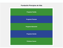 Tablet Screenshot of fundacionprincipiosdevida.org